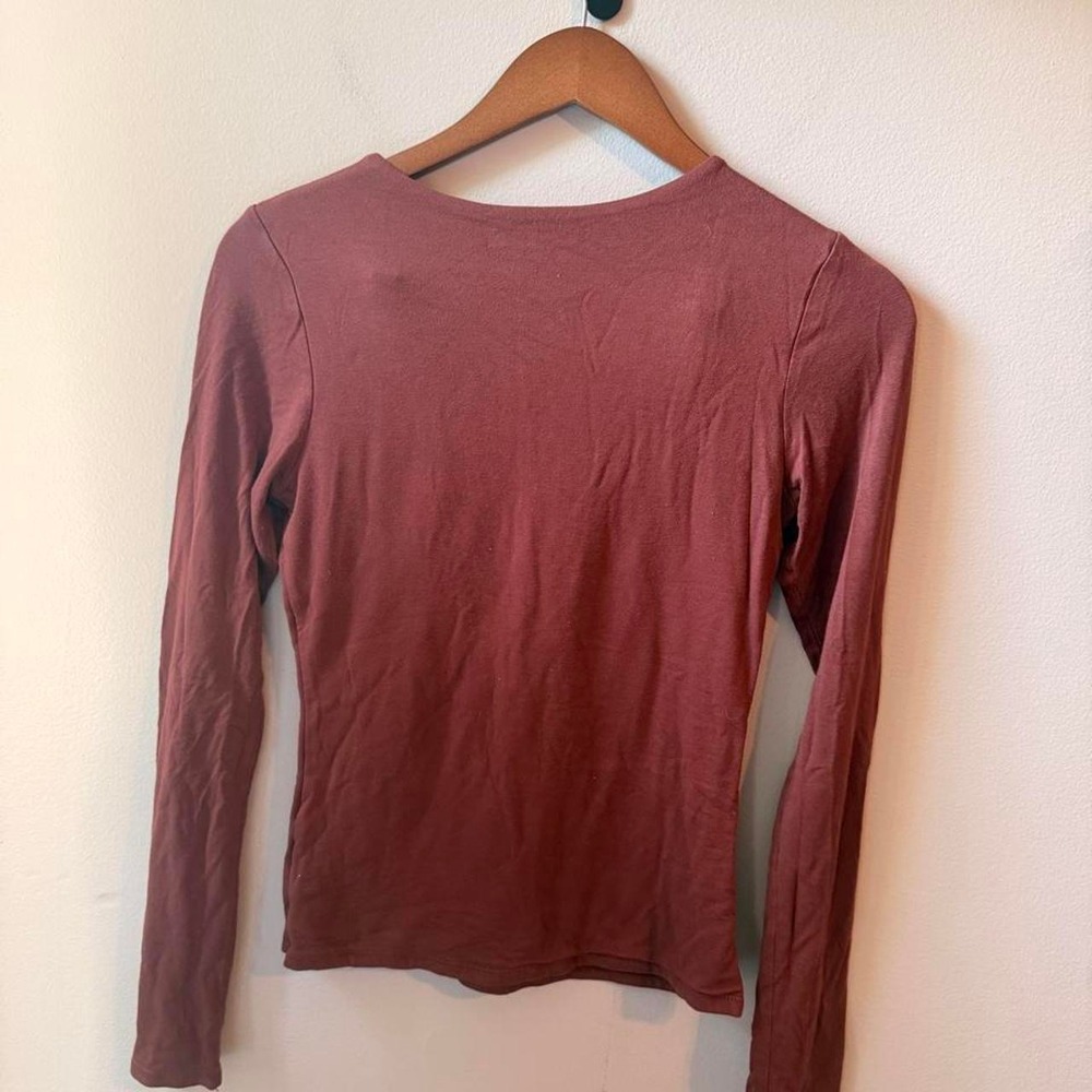 Wasabi + Mint long sleeve top in size S rust color - Picture 2 of 3